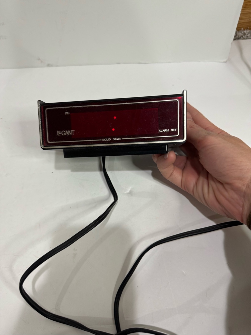 Vintage LeGant Solid State Red LED Digital Alarm Clock - Retro 70s/80s